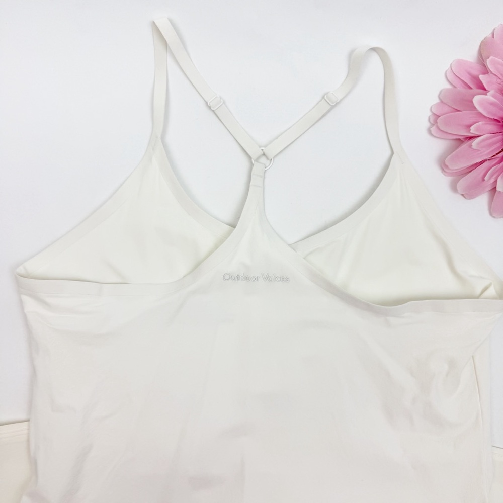 Outdoor Voices The Exercise Dress Tennis Athletic Workout White Lined - Picture 7 of 14